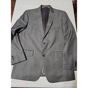 Marc Anthony Men's Suit Jacket Blazer Sport Coat Gray Stripe Size 42R Wool
